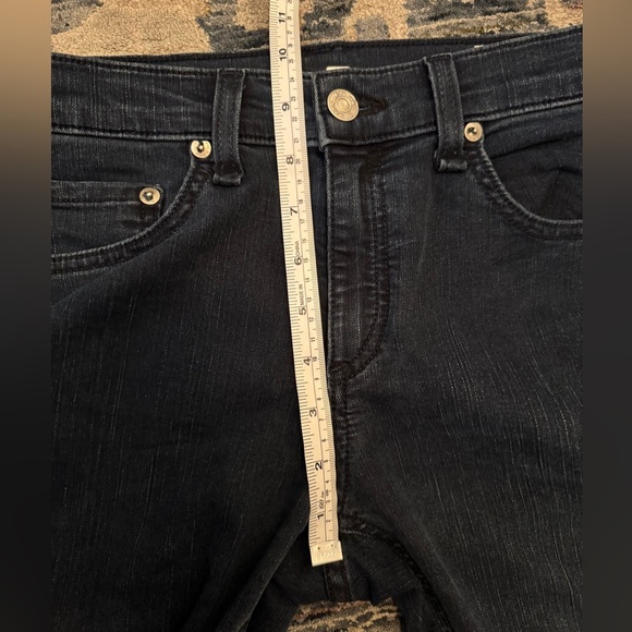 Rag & Bone Terra Blues Dark Wash Distressed Straight Leg Jeans• 29 - Picture 8 of 9